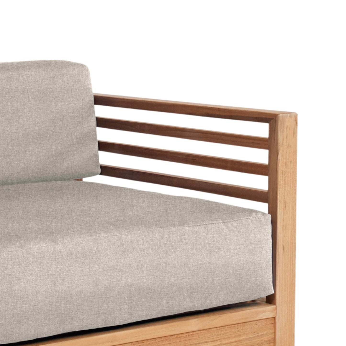 Summer Teak Outdoor Accent Chair with Sunbrella-Outdoor Accent Chairs-HiTeak-LOOMLAN