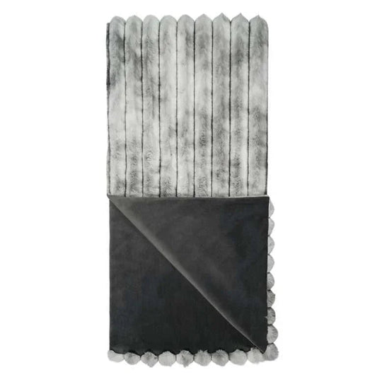 Summit Handcrafted Grey Throw Blanket - LOOMLAN - D.V. Kap - Throw Blankets