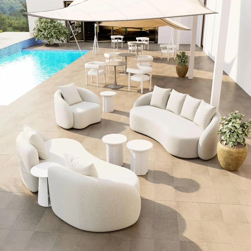 Sunny Isles Beige Loveseat - LOOMLAN - Zuo Modern - Outdoor Sofas & Loveseats