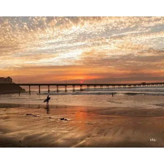 Surfers Sunset Coastal Wall Art Indoor Outdoor Canvas - LOOMLAN - LOOMLAN - Canvas Art