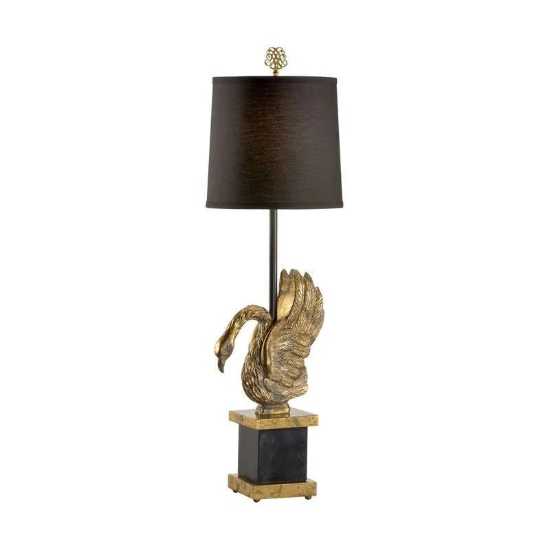 Swan Lake Marble Made Table Lamp - LOOMLAN - Wildwood - Table Lamps