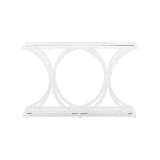 Sweeping Acrylic Rectangular Console Table