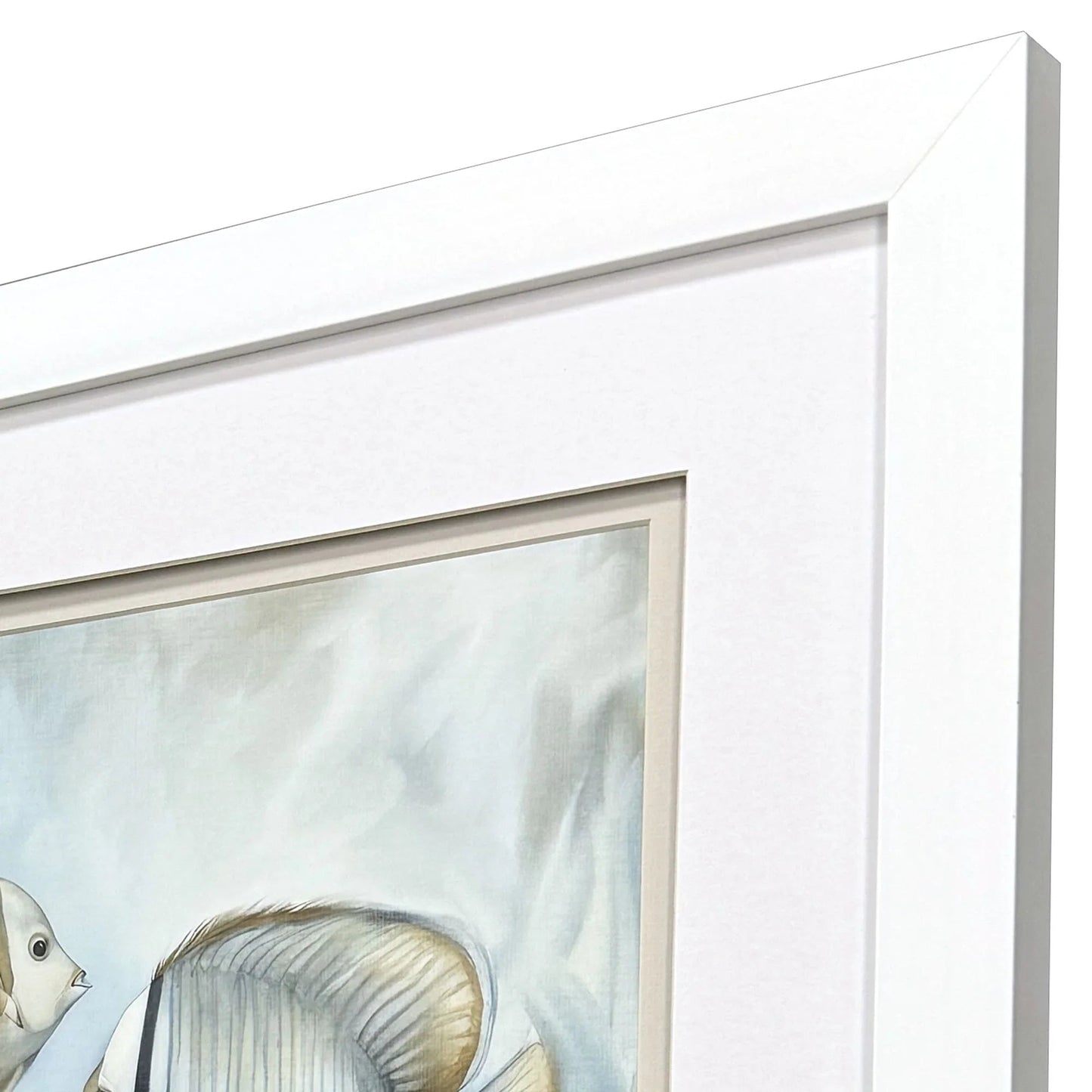 Swim Tropical Fish Print Framed Wall Art 2PC