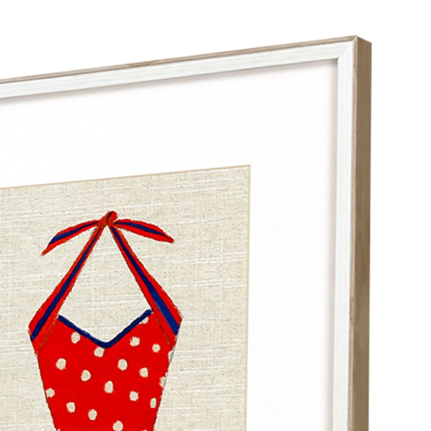 Swim Wood Blue Framed Wall Art 4PC