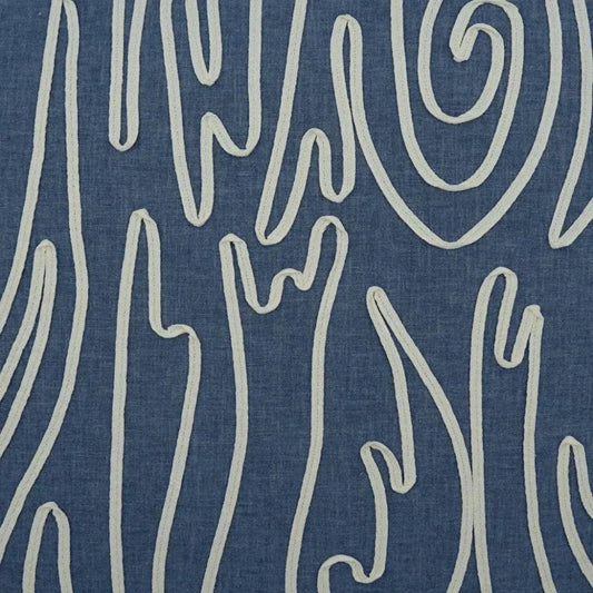 Swindler Denim Abstract Blue Large Throw Pillow Insert - LOOMLAN - D.V. Kap - Throw Pillows