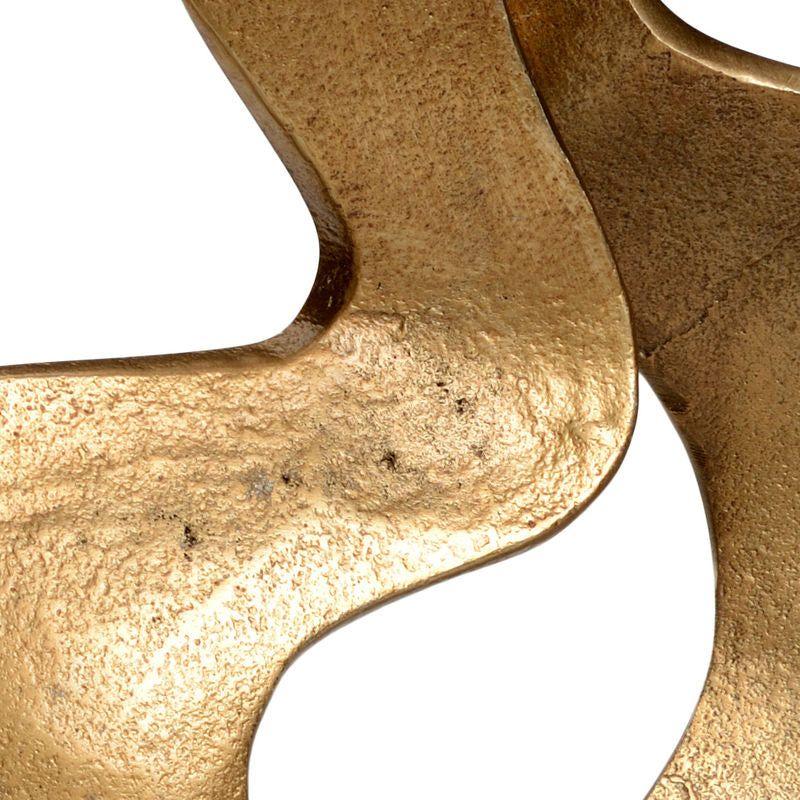 Swirl Gold Accent Contemporary Design Sculpture - LOOMLAN - Wildwood - Statues & Sculptures