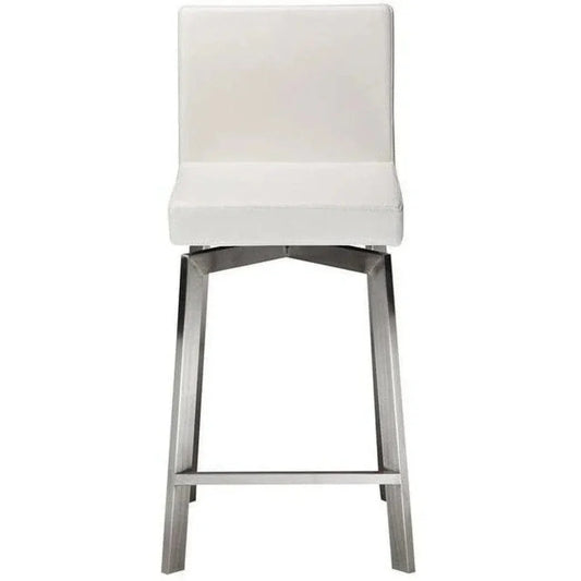 Swivel Counter Stool White Contemporary - LOOMLAN - Moe's Home - Counter Stools