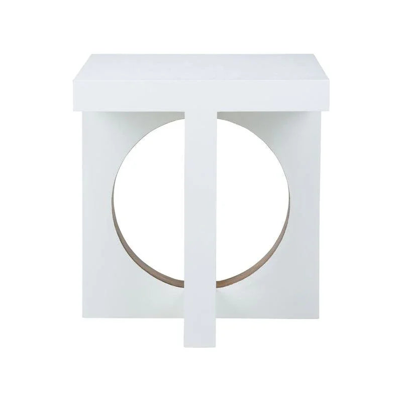 Swoop Wooden White Side Table - LOOMLAN - Chelsea House - Side Tables