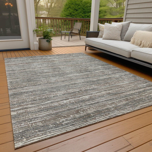 Taelain Brown Washable Indoor-Outdoor Rug