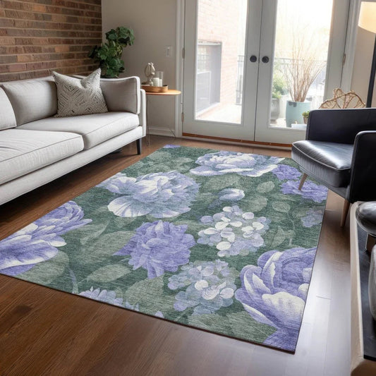Tanarra Purple Washable Indoor - Outdoor Rug - LOOMLAN - LOOMLAN Rugs - Outdoor Rugs