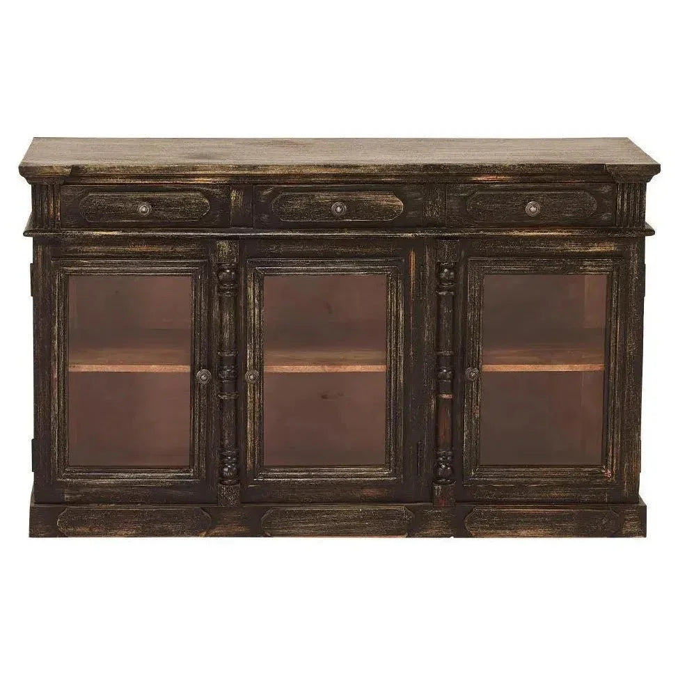 Tulloch Wood Black Cabinet - LOOMLAN - LOOMLAN - Accent Cabinets