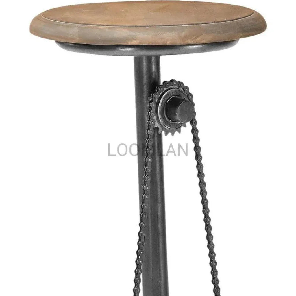 Industrial Counter Height Brown Cycle Stool - LOOMLAN - LOOMLAN - Counter Stools