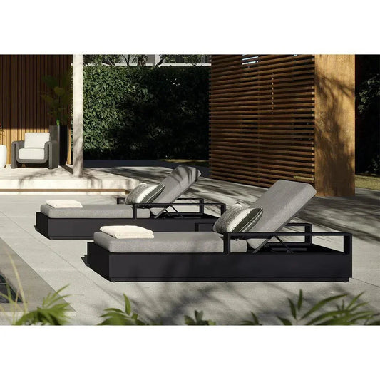 Tavira Lounger Lanikai Salt & Pepper Outdoor Chair-Outdoor Cabanas & Loungers-SUNPAN-LOOMLAN