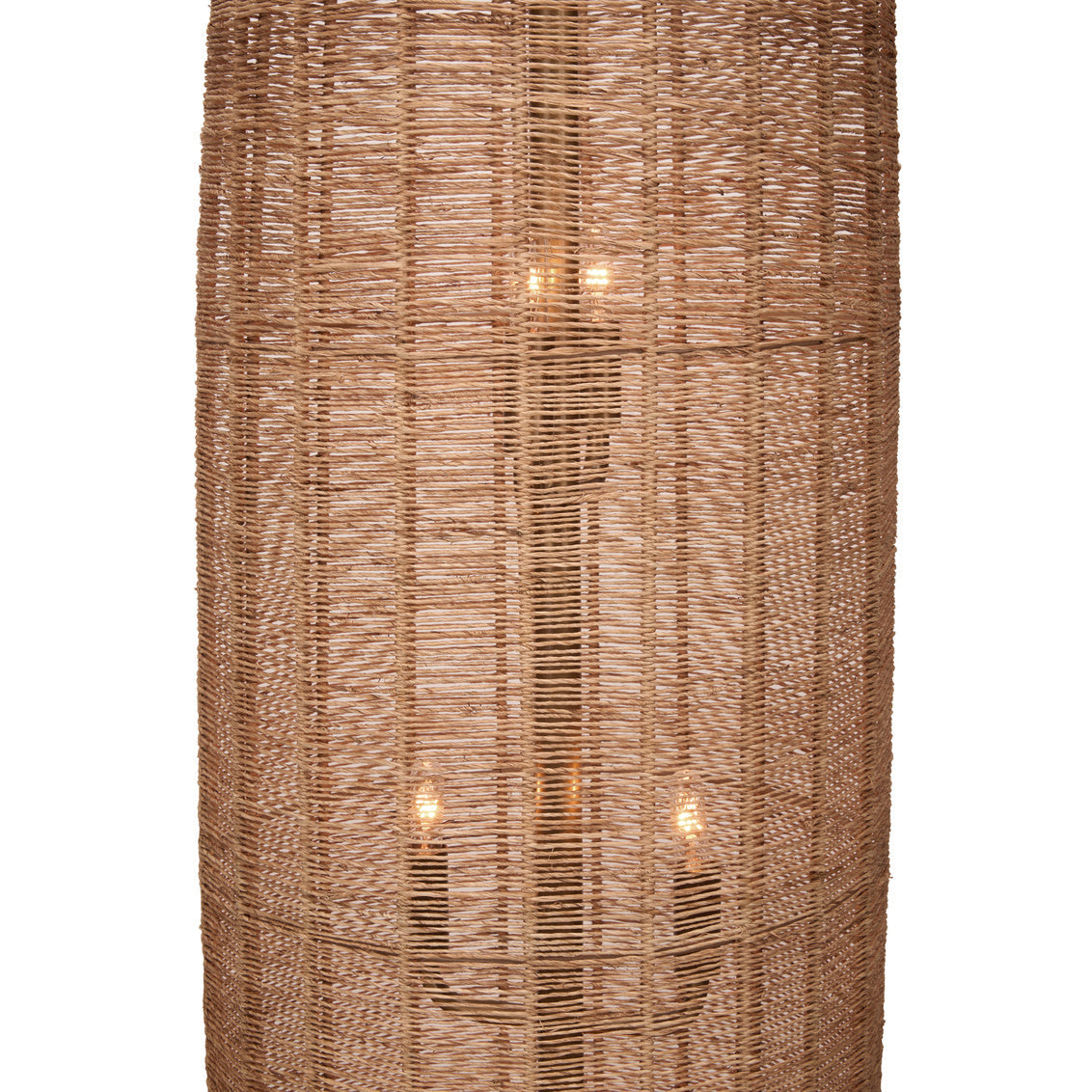 Teague Handwoven Raffia Rope Floor Lamp-Floor Lamps-Wildwood-LOOMLAN