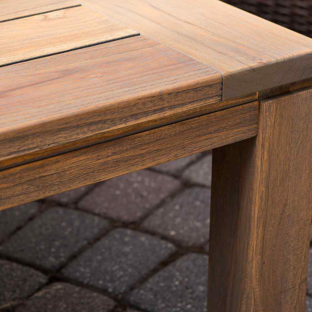 Teak Butterfly Leaf Umbrella Outdoor Dining Table-Outdoor Dining Tables-Lloyd Flanders-LOOMLAN