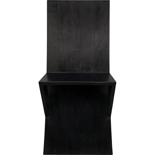 Tech Wood Black Armless Chair - LOOMLAN - Noir - Accent Chairs