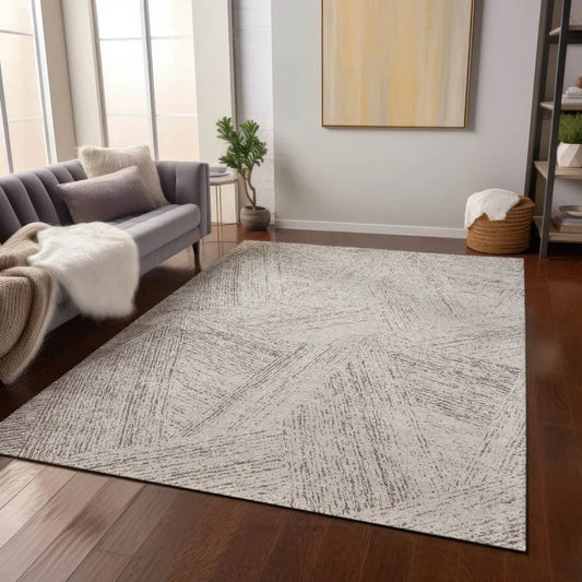 Terra Brown Washable Indoor-Outdoor Rug-Outdoor Rugs-LOOMLAN Rugs-LOOMLAN