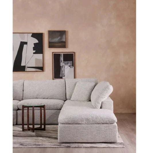 Terra Condo Performance Fabric Grey Ottoman - LOOMLAN - Moe's Home - Ottomans