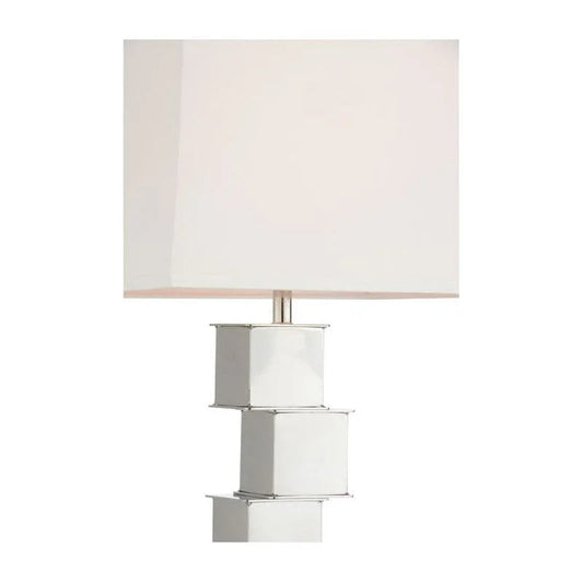 The Square Mile Nickel Finish Floor Lamp-Floor Lamps-Wildwood-LOOMLAN