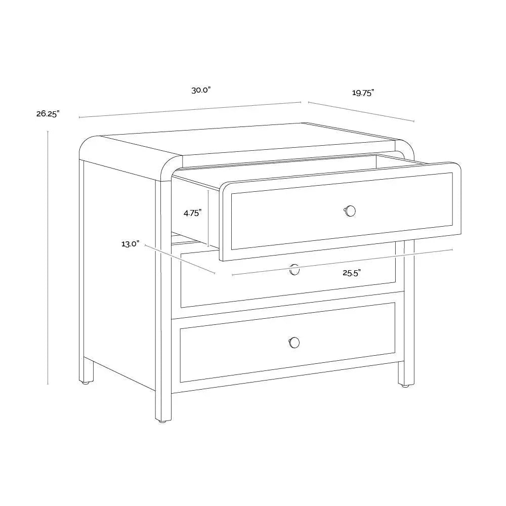 Tierra Nightstand Soft Closing Drawers & Rattan - LOOMLAN - SUNPAN - Nightstands