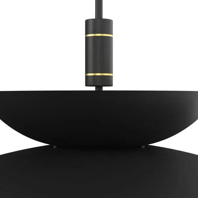 Timea Pendant Light Sleek Black And Brass - LOOMLAN - SUNPAN - Pendants