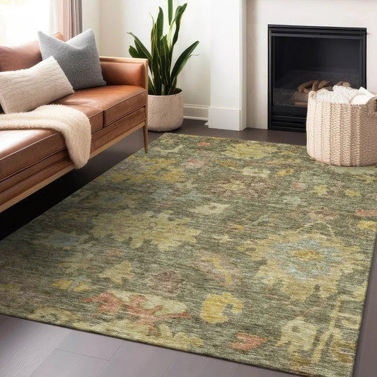 Tirana Aloe Washable Indoor-Outdoor Rug-Outdoor Rugs-LOOMLAN Rugs-LOOMLAN