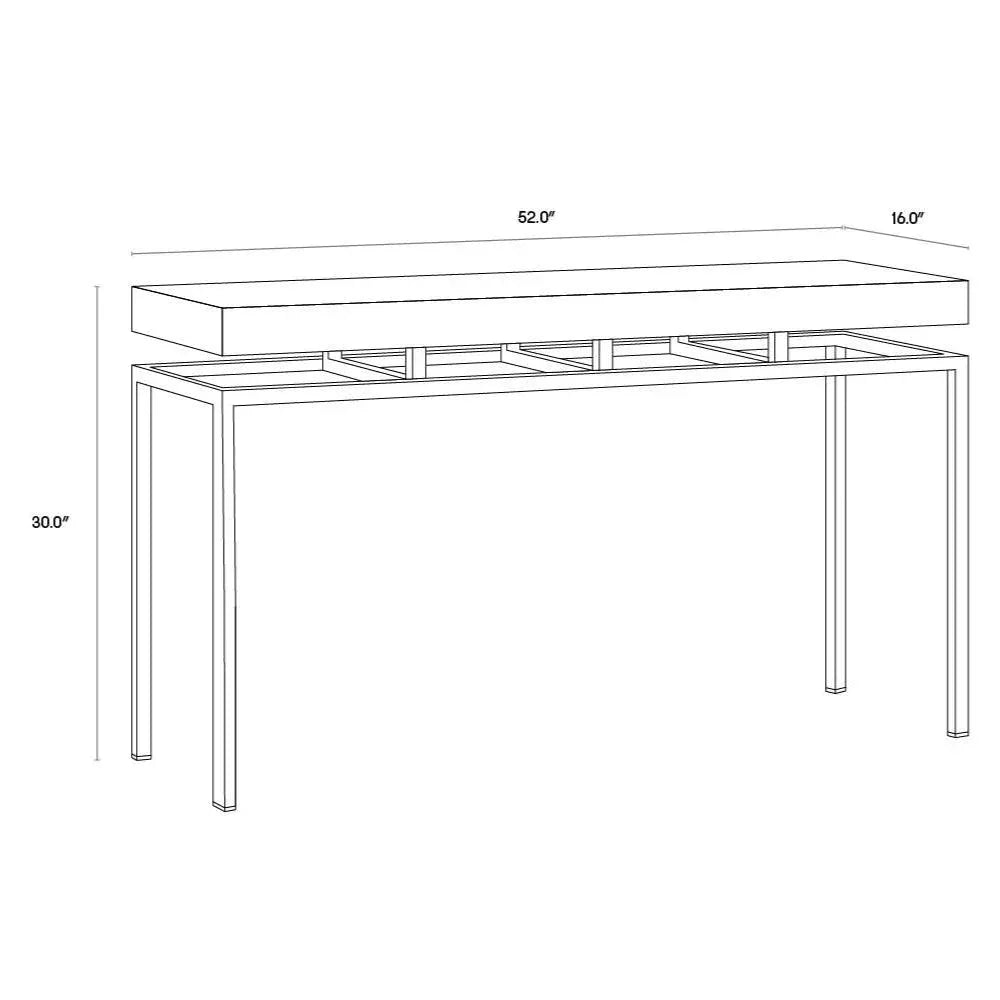 Toreno Console Table Hand Iron Antique Brass Base - LOOMLAN - SUNPAN - Console Tables