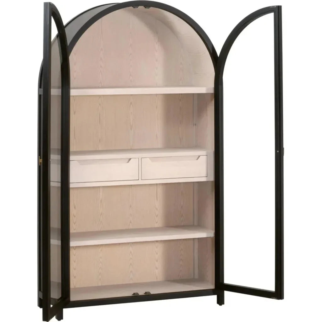 Toulouse Wooden Glass Display Cabinet - LOOMLAN - Essentials For Living - Bookcases