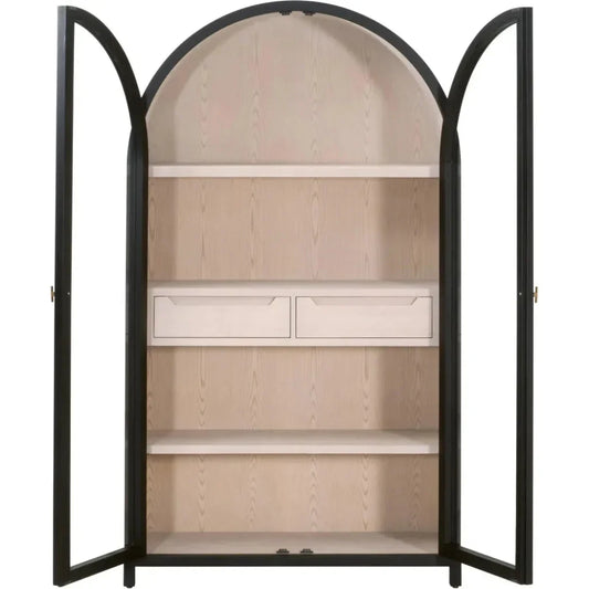 Toulouse Wooden Glass Display Cabinet - LOOMLAN - Essentials For Living - Bookcases