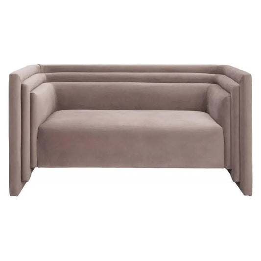 Trippel Wood Taupe Loveseat - LOOMLAN - Zuo Modern - Sofas & Loveseats