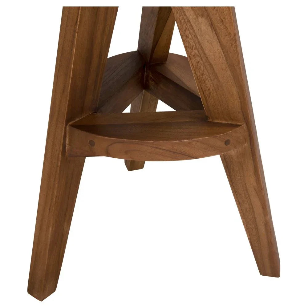Twist Design Wooden Counter Stool