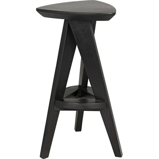 Twist Design Wooden Counter Stool