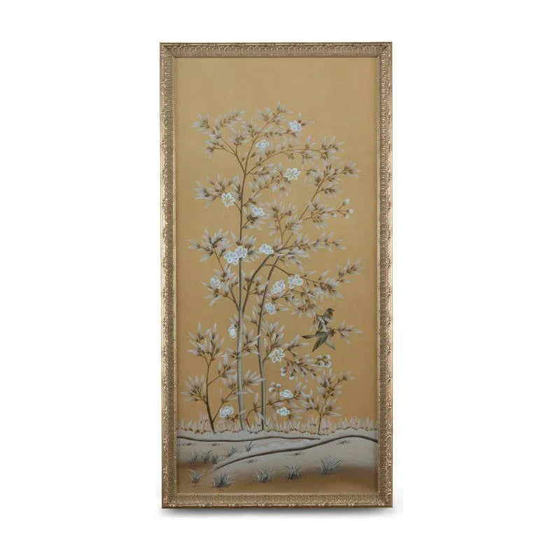 Uccelli Panel A Antique Silver Framed Artwork-Framed Wall Art-Chelsea House-LOOMLAN