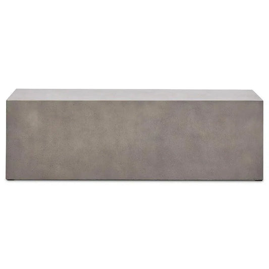 Una Concrete Outdoor Dark Grey Bench-Outdoor Benches-Urbia-LOOMLAN