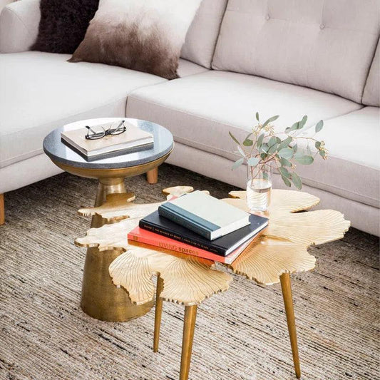 Unique Gold Side Table Gold Art Deco - LOOMLAN - Moe's Home - Side Tables