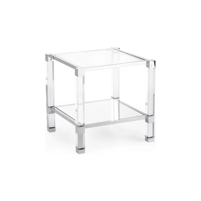 Vancouver Acyrlic Framed Clear Side Table - LOOMLAN - Chelsea House - Side Tables