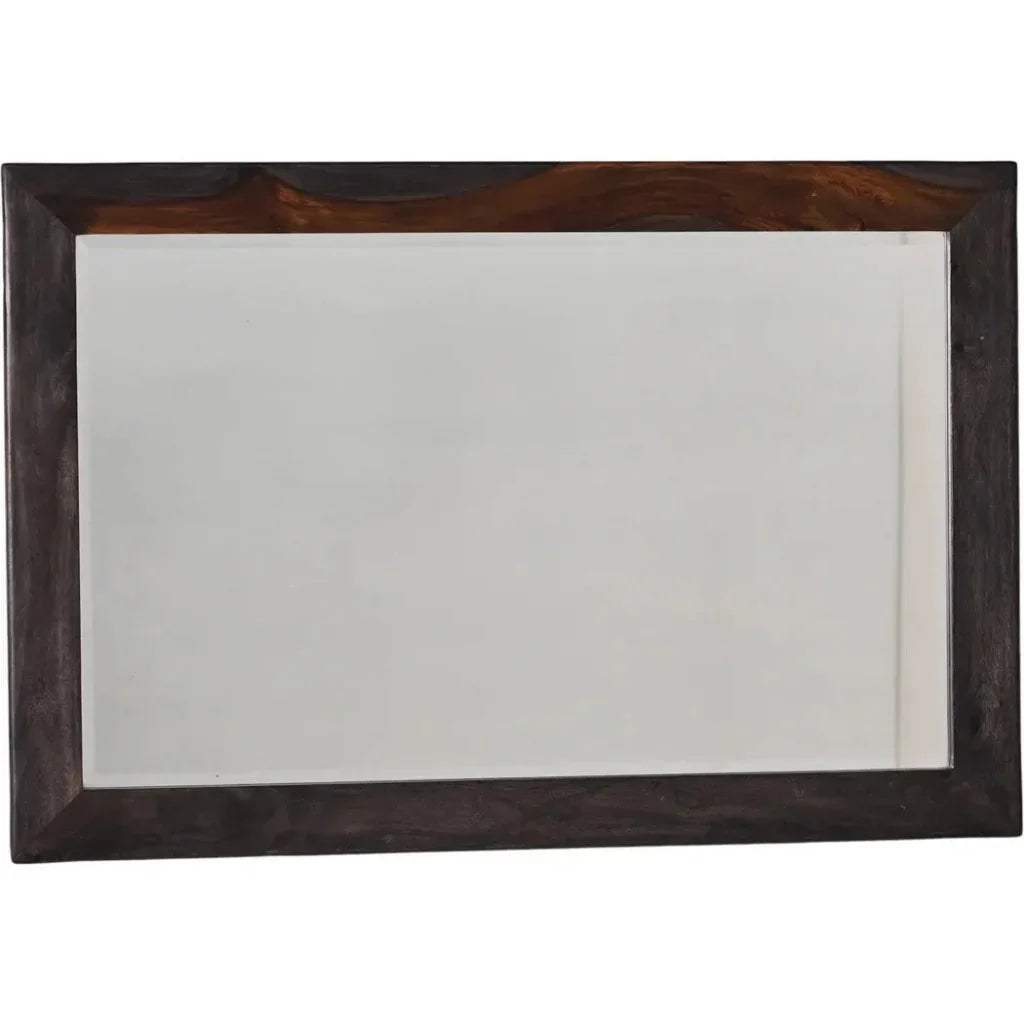 Bardell Coffee Wood Horizontal & Vertical Wall Mirror - LOOMLAN - LOOMLAN - Wall Mirrors