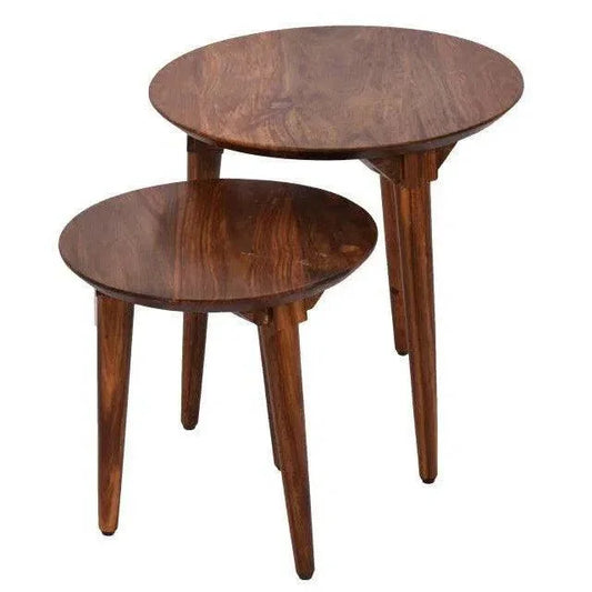 Korsvik Round Wood Table Set - LOOMLAN - LOOMLAN - Side Tables