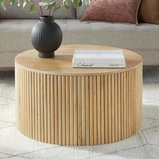 Varnor Wooden Round Coffee Table