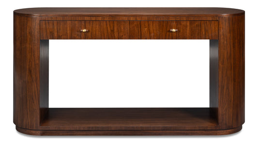 Vero Wooden Oval Console Table