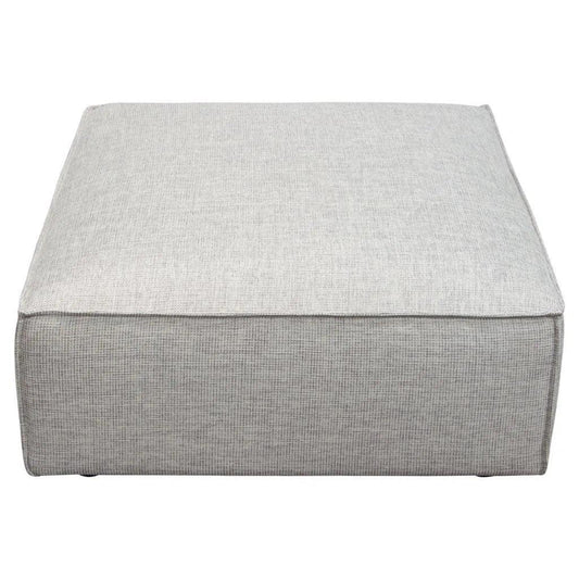 Vice Square Ottoman in Barley Fabric - LOOMLAN - Diamond Sofa - Ottomans