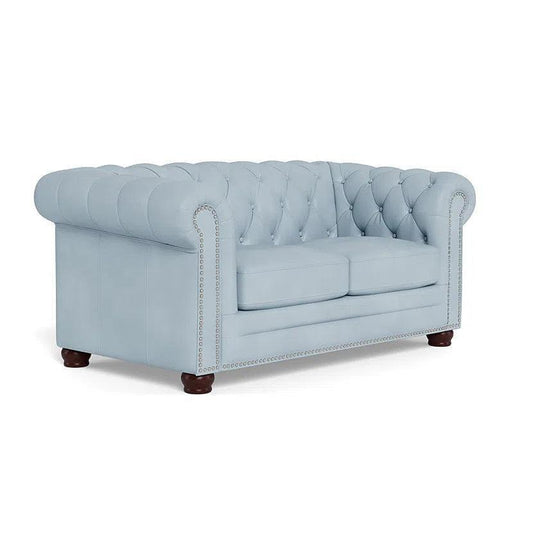 Victoria Leather Chesterfield Loveseat - LOOMLAN - Uptown Sebastian - Sofas & Loveseats