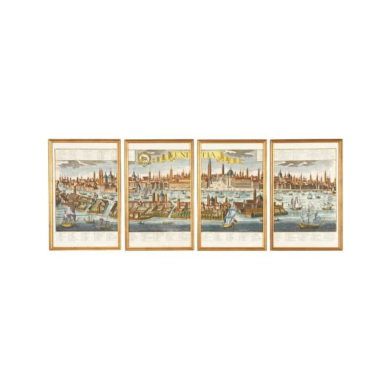 View Of Venetia Golden Framed Artwork-Framed Wall Art-Chelsea House-LOOMLAN