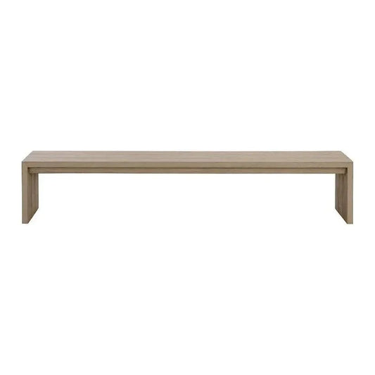 Viga Wooden Outdoor Backless Bench-Outdoor Benches-SUNPAN-LOOMLAN