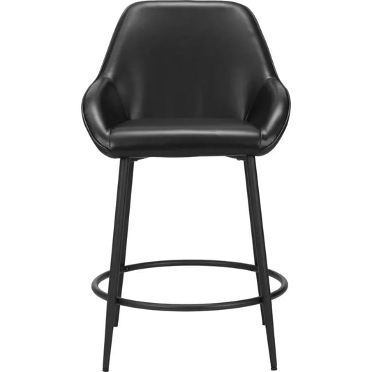 Vila Counter Stool (Set of 2) Black - LOOMLAN - Zuo Modern - Counter Stools