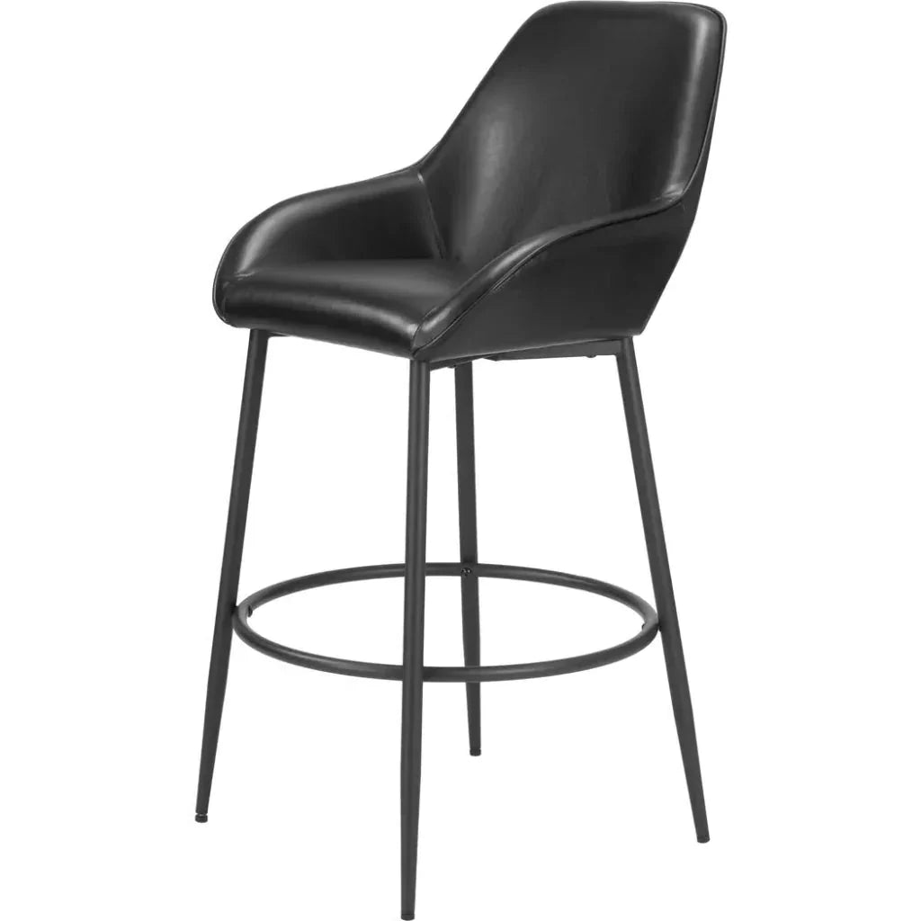 Vila Barstool (Set of 2) Black - LOOMLAN - Zuo Modern - Bar Stools
