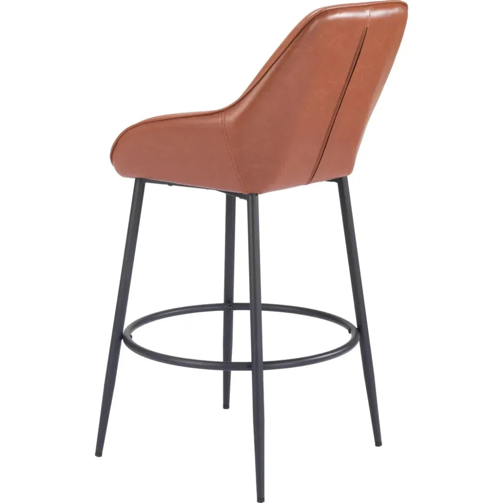 Vila Barstool (Set of 2) Brown - LOOMLAN - Zuo Modern - Bar Stools