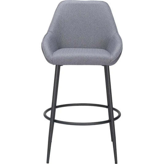 Vila Barstool (Set of 2) Gray - LOOMLAN - Zuo Modern - Bar Stools