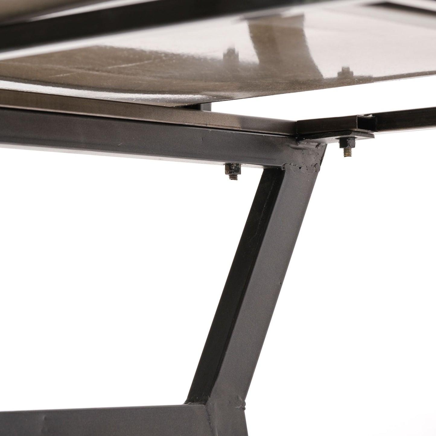 Vince Three Drawers Metal Office Desk-Home Office Desks-Mercana-LOOMLAN