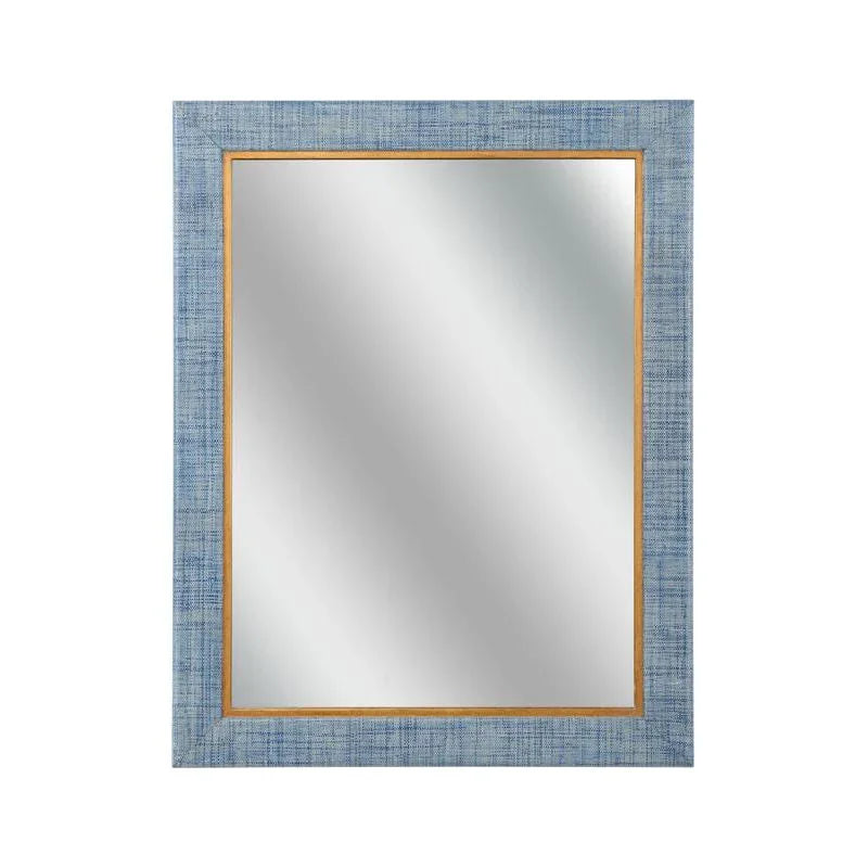 Warwick Wood Framed Wall Mirror - Blue - LOOMLAN - Chelsea House - Wall Mirrors